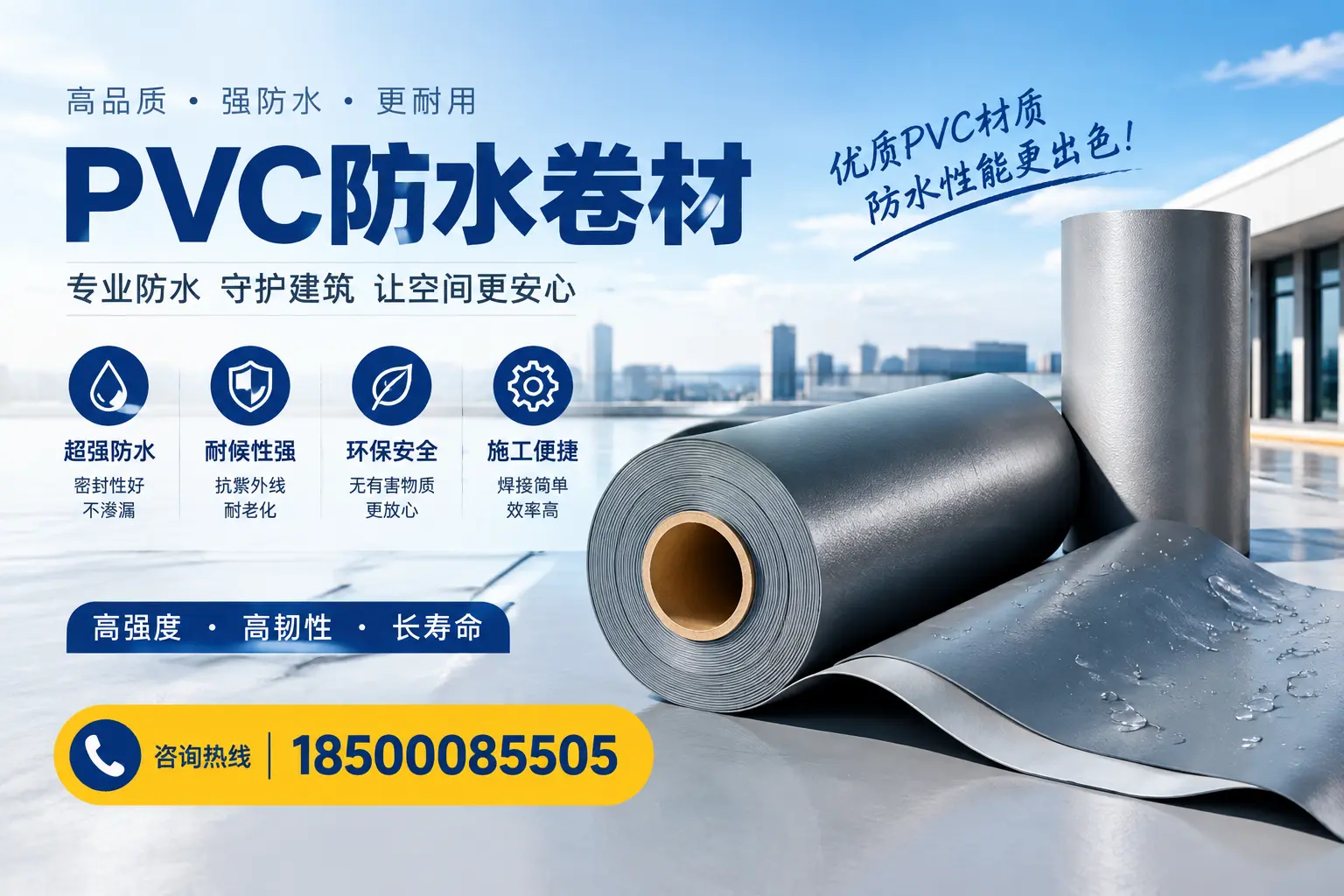 如何判断PVC防水卷材的质量优劣?牡丹江选购技巧